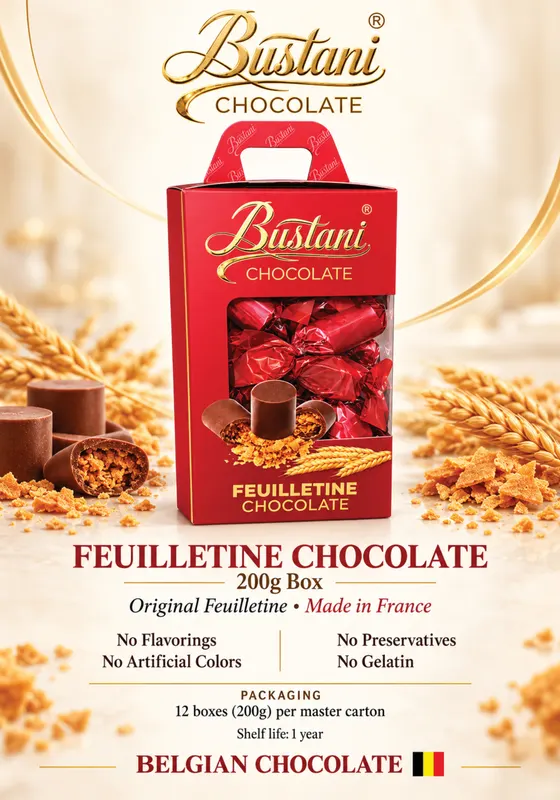 Catalogue page 3: Feuilletine Chocolate 200g box