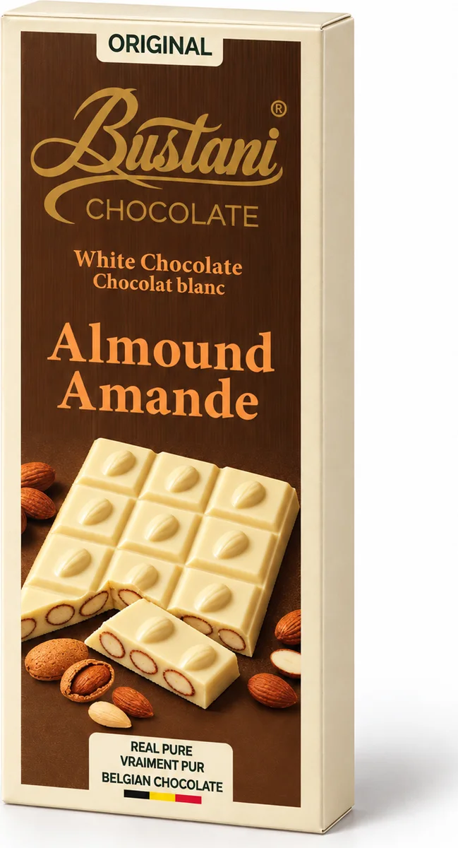 White chocolate almond bar