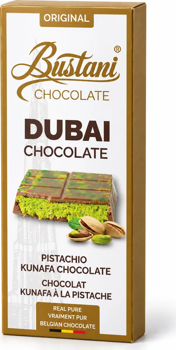 Bustani Dubai Chocolate bar — pistachio kunafa
