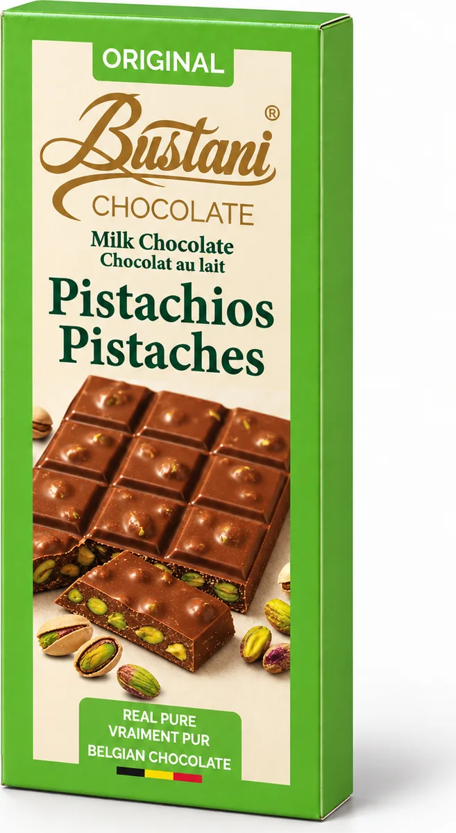 Milk chocolate pistachio bar